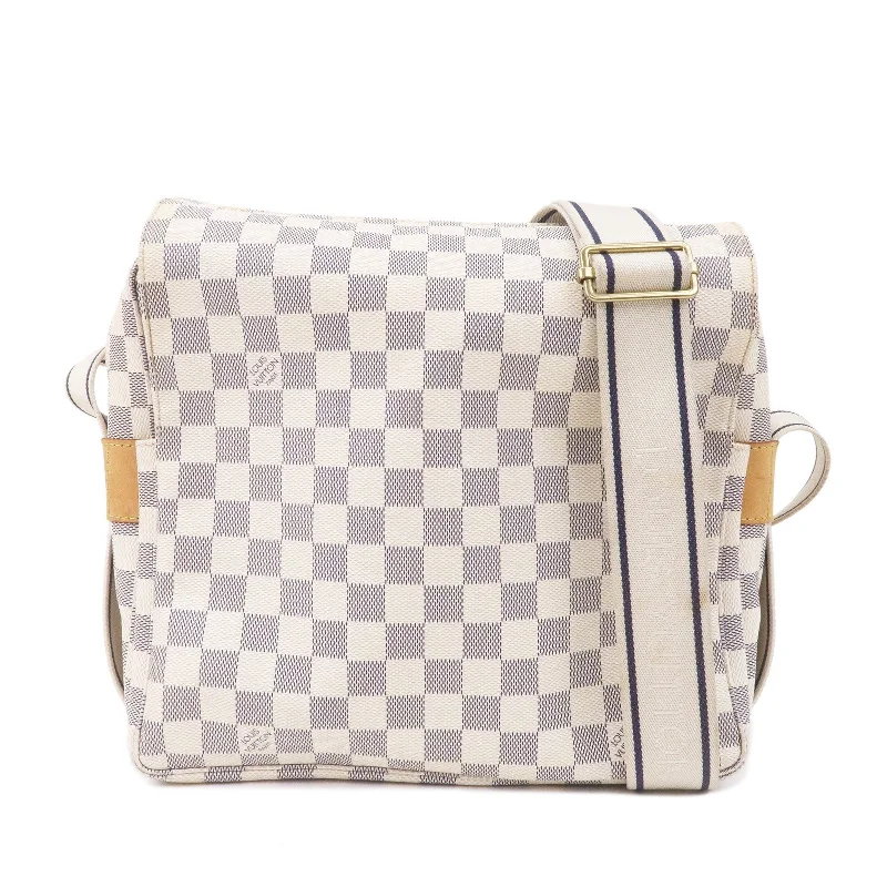 Women's shoulder bag seasonal sale -Louis Vuitton Damier Azur Naviglio Shoulder Bag N51189