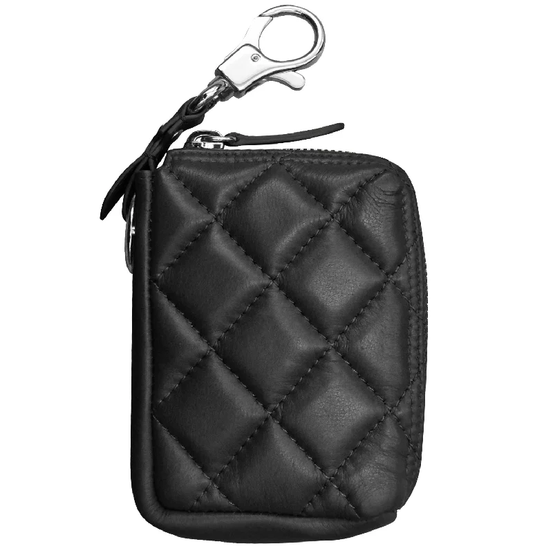 Women's handbags studded -QUILTED KEY CASE