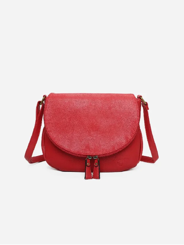 Women's shoulder bag casual vibe -The Original Vegan Leather Shoulder Bag | Red