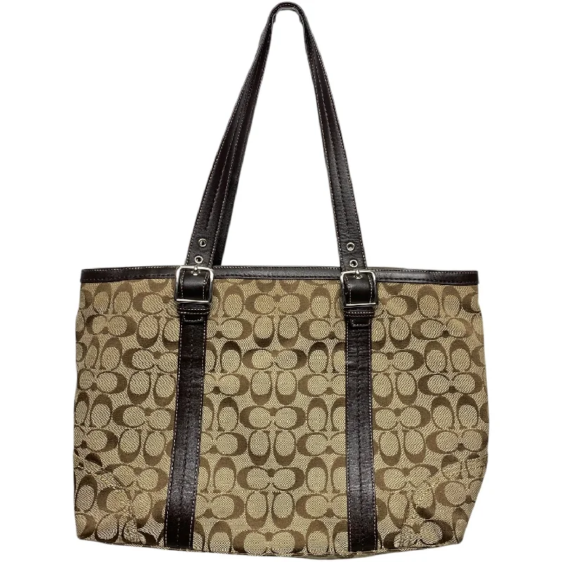 Women's tote bag lightweight weave -Tote Designer By Coach, Size: Large