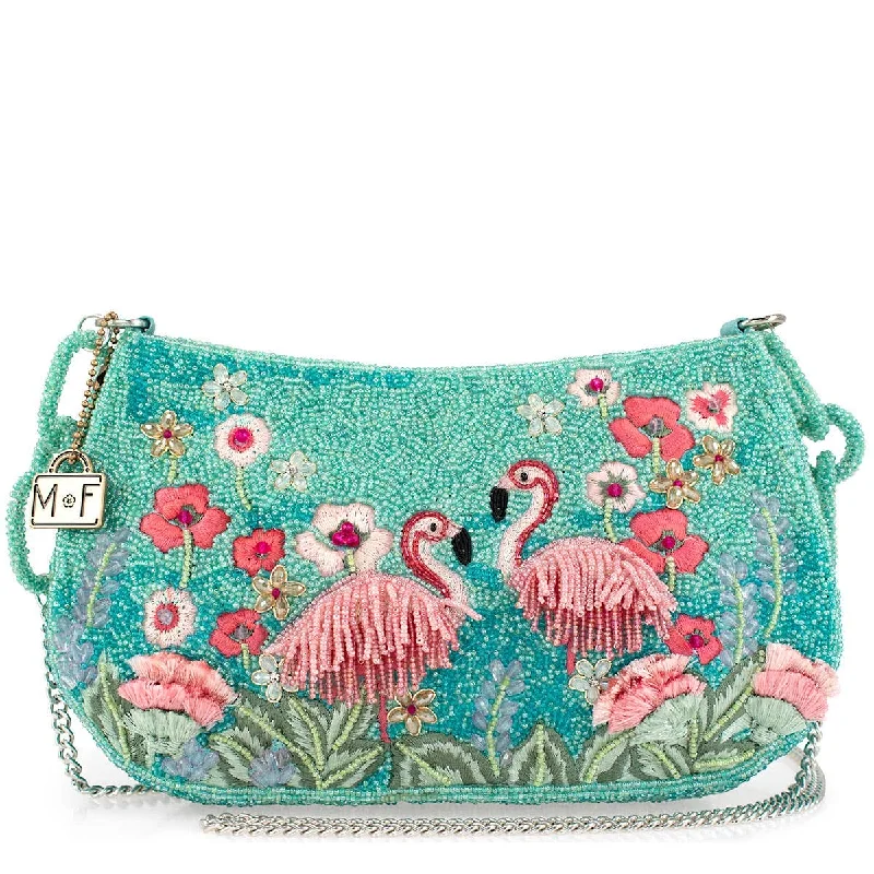 Women's crossbody bags short-strap -Mary Frances - Flirty Flamingos Crossbody