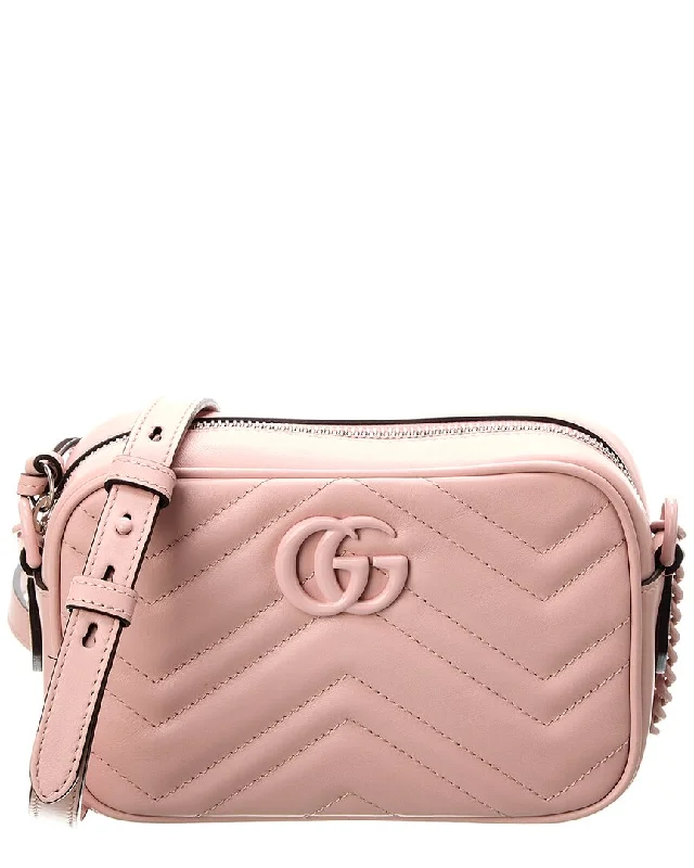 Women's crossbody bags trendy-chic -Gucci GG Marmont Mini Matelasse Leather Crossbody