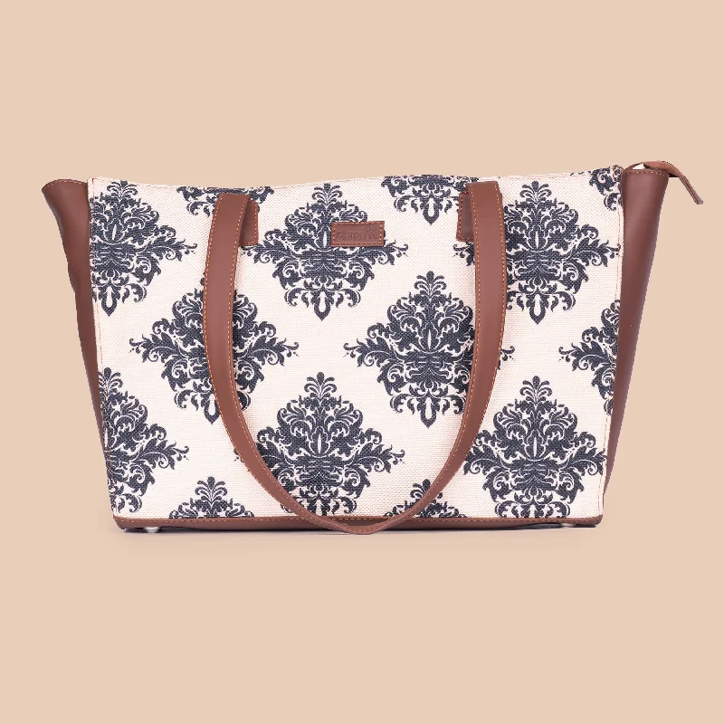 Women's tote bag daily essential -Mughal Motif Office Tote Bag