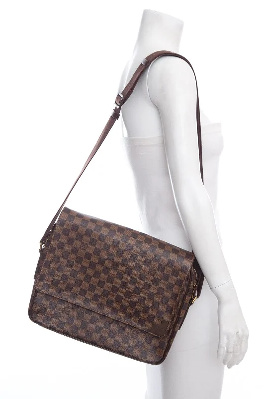 Women's handbags slouchy -Louis Vuitton Brown Damier Ebene Shelton Handbag