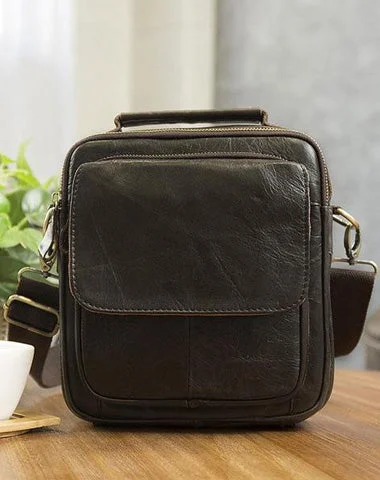 Women's shoulder bag quality special -Cool Leather Mens Small Side Bag Messenger Bag Shoulder Bags for Men