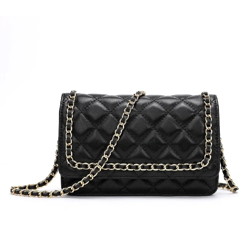 Women's crossbody bags lightweight-fit -Tiffany & Fred Quilted Sheepskin Leather Crossbody