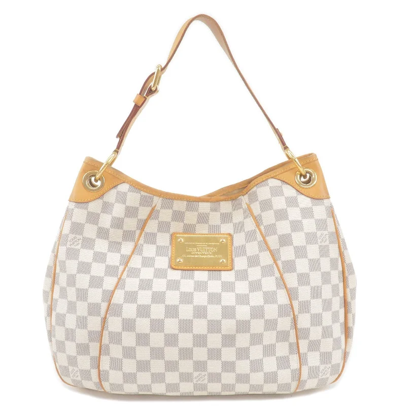 Women's shoulder bag dynamic shape -Louis Vuitton Damier Azur Galliera PM Shoulder Bag N55215