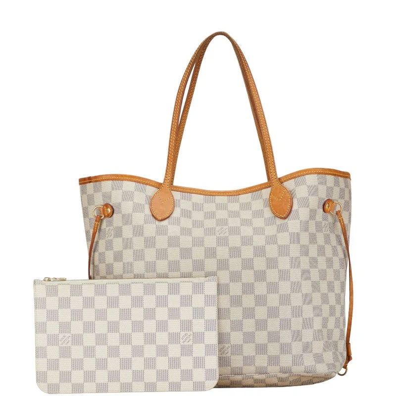 Women's shoulder bag designer-inspired -Louis Vuitton Damier Azur ark MM Tote Shoulder Bag N51107 White Ivory PVC Leather  Louis Vuitton