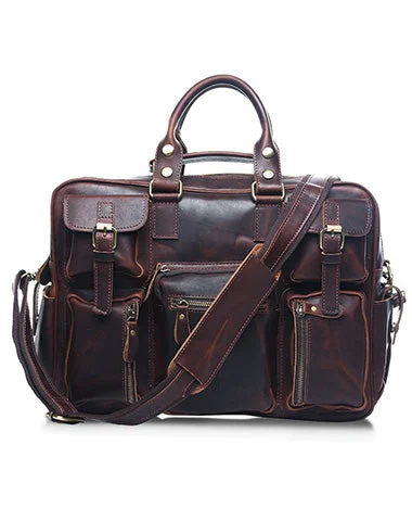 Women's handbags structured-shape -Vintage Leather Mens Large Handbag Weekender Bag Travel Bag