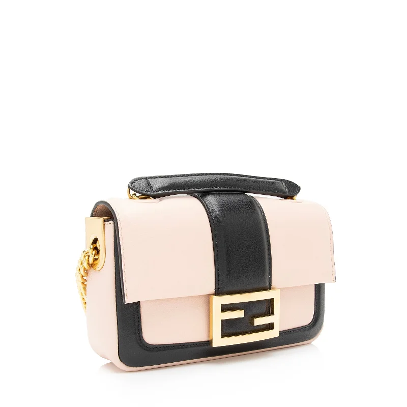 Women's chain bag quality offer -Fendi Lambskin Bi Color Baguette Mini Chain Bag (SHF-23605)