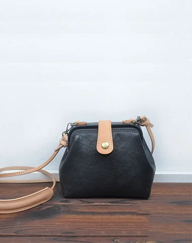 Women's shoulder bag performance outfit -Vintage Womens Brown Leather Small Doctor Shoulder Bag Brown Doctor Crossbody Purse for Women