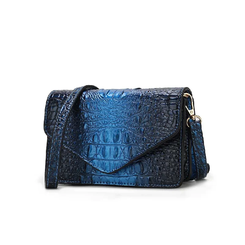 Women's crossbody bags suede-soft -Vanta Croc-Embossed Chic Crossbody Bag by Mia K.