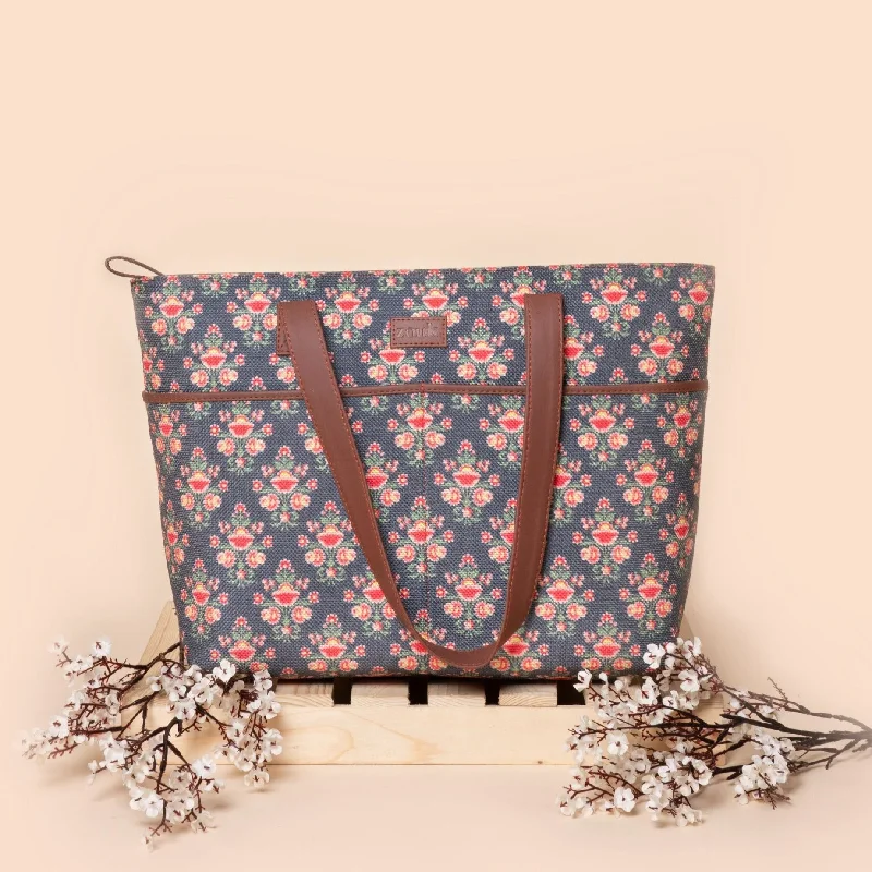 Women's tote bag fast shipping -Mughal Garden Print Tote Bag