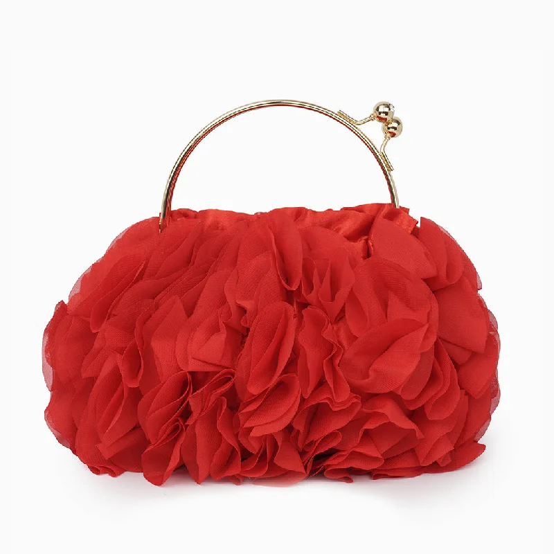 Women's handbags zippered -Marilyn Flower Handbag