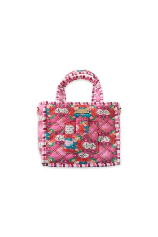 Women's crossbody bags water-resistant-durability -Quilted Crossbody Bag In Strawberry Field