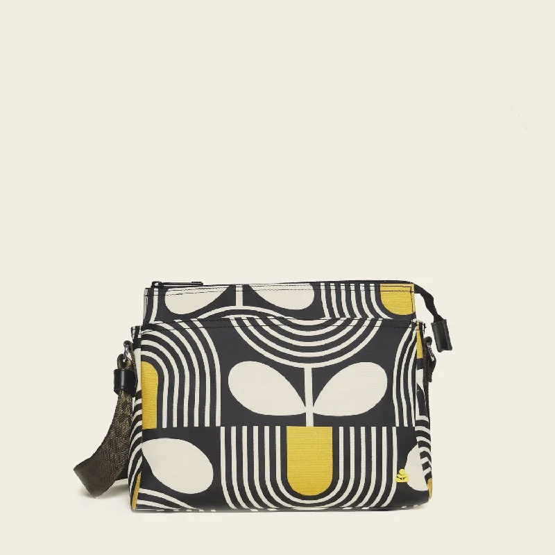 Women's crossbody bags compact -Fielder Crossbody - Giant Striped Tulip Noir