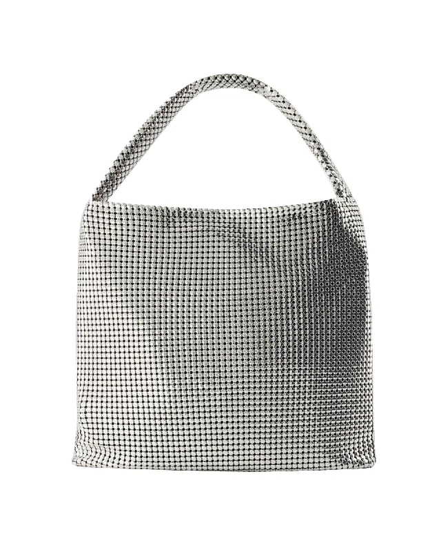 Women's tote bag affordable offer -Pixel Tote Bag - Paco Rabanne - Aluminum - Silver