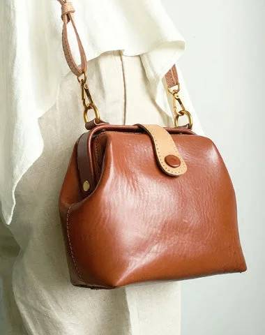 Women's shoulder bag performance offer -Genuine Leather Cute Doctor Bag Crossbody Bag Shoulder Bag Women Girl Fashion Leather Purse