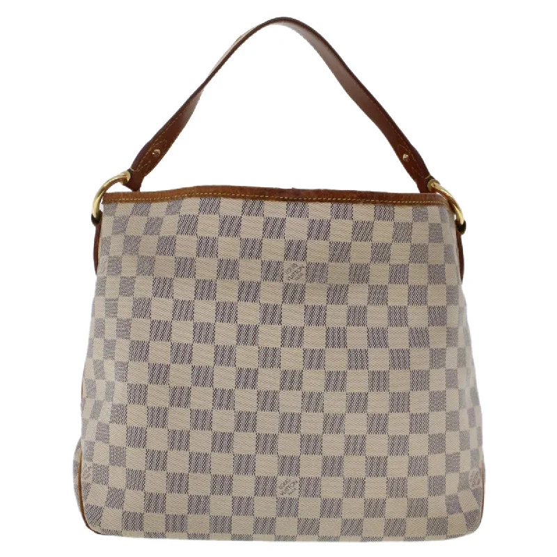 Women's shoulder bag stylish apparel -LOUIS VUITTON Damier Azur Delightful PM Shoulder Bag N41447 LV Auth 47155