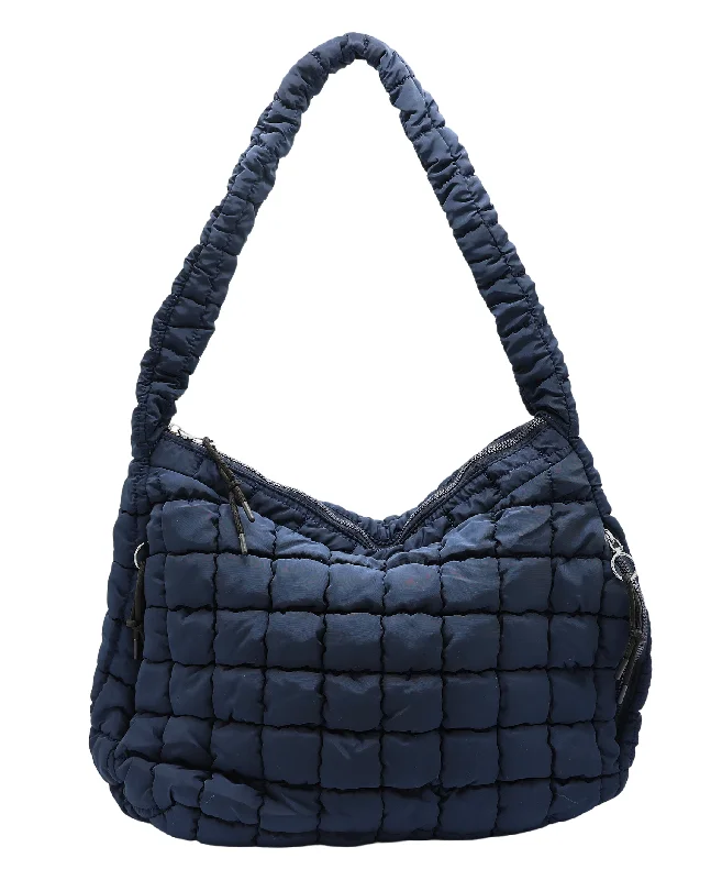 Women's tote bag lightweight outfit -Quilted Puffer Tote Bag