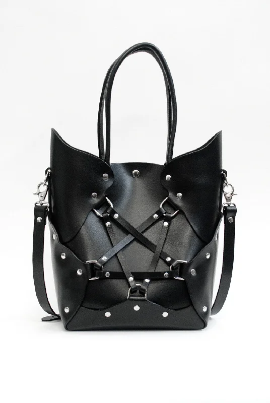 Women's handbags casual-style -Pentagram Handbag - Black