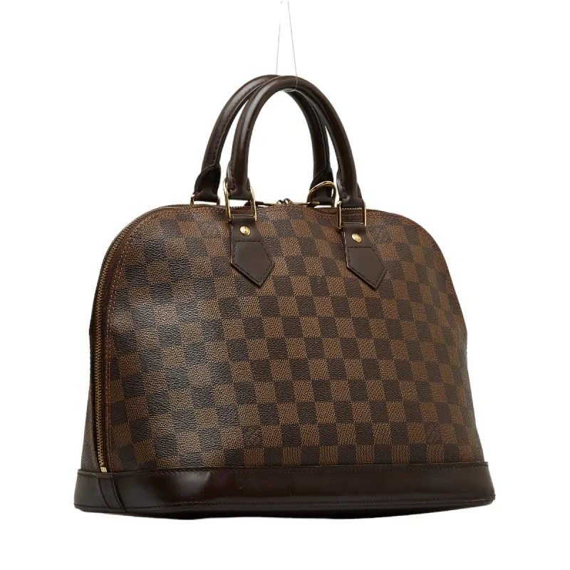 Women's handbags budget-style -LOUIS VUITTON Damier Alma Handbag N51131 Brown PVC Leather Women's