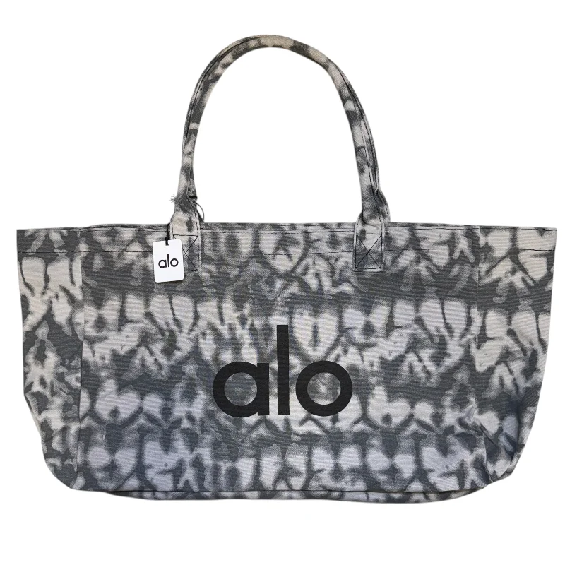 Women's tote bag spacious design -Iconic Shopper Tote By Alo In Grey Tiedye, Size: Large