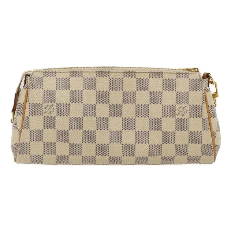 Women's shoulder bag pro collection -LOUIS VUITTON Damier Azur Eva 2Way Shoulder Hand Pouch N55214 LV Auth lt415