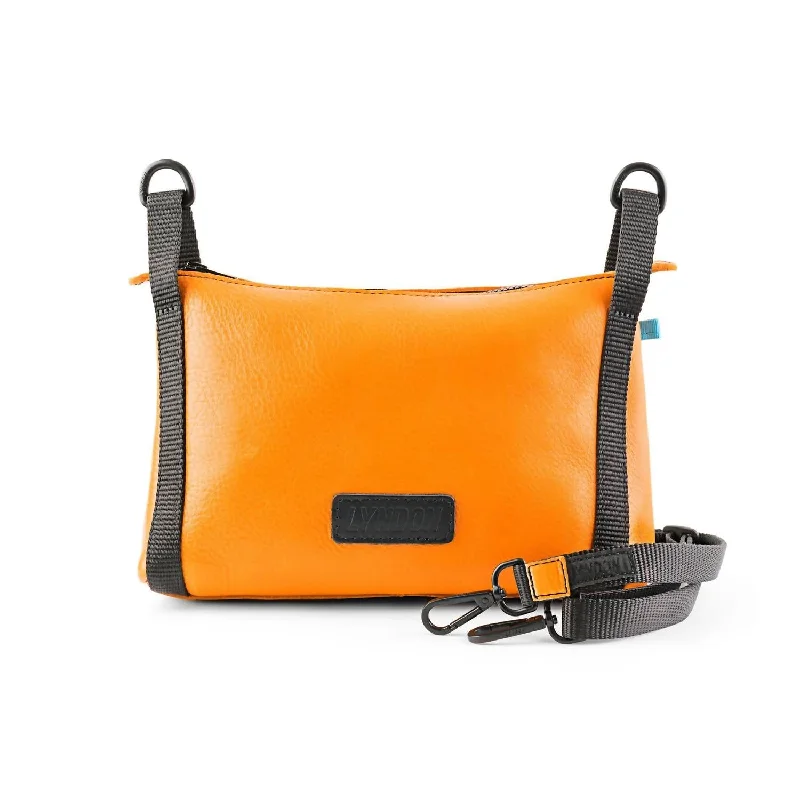 Women's crossbody bags everyday-use -Men's Leather X Crossbody Bag In Orange