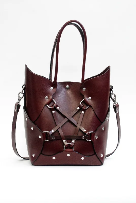 Women's handbags versatile-use -Pentagram Handbag - Oxblood