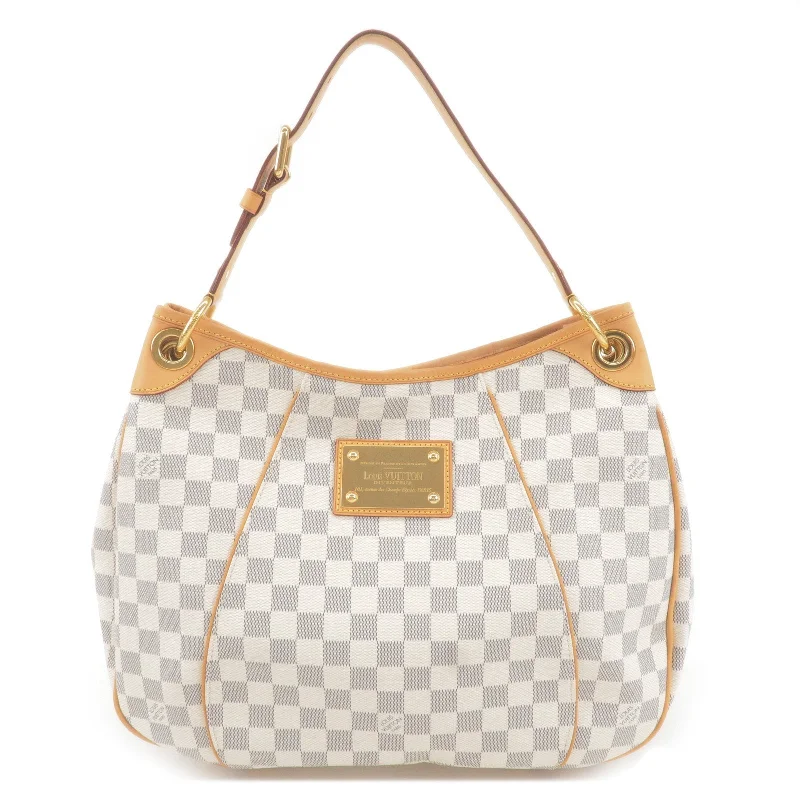 Women's shoulder bag street-ready -Louis Vuitton Damier Azur Galliera PM Shoulder Bag N55215