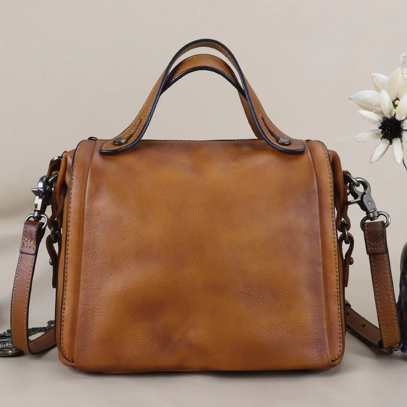 Women's handbags neutral -Small Women's Full Grain Leather Handbags Side Bags For Women