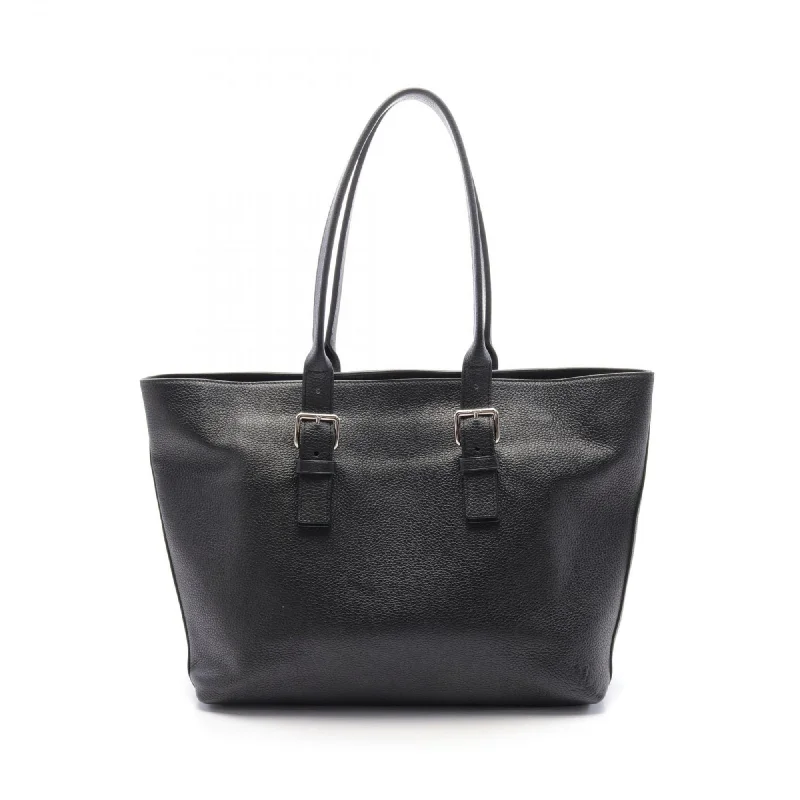 Women's tote bag custom totes -Louis Vuitton  Noir Leather Tote Bag (Pre-Owned)