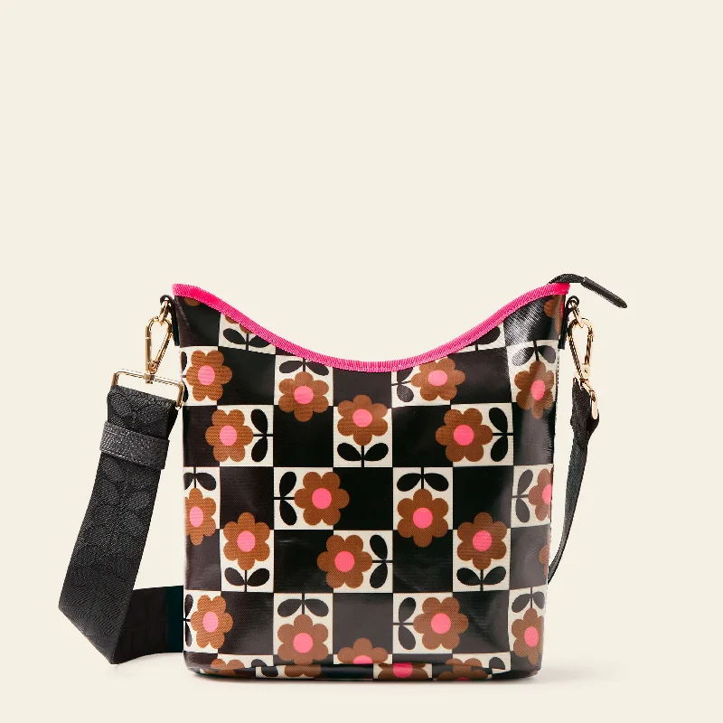 Women's crossbody bags affordable -Cross Carry Crossbody - Flower Pot Chestnut