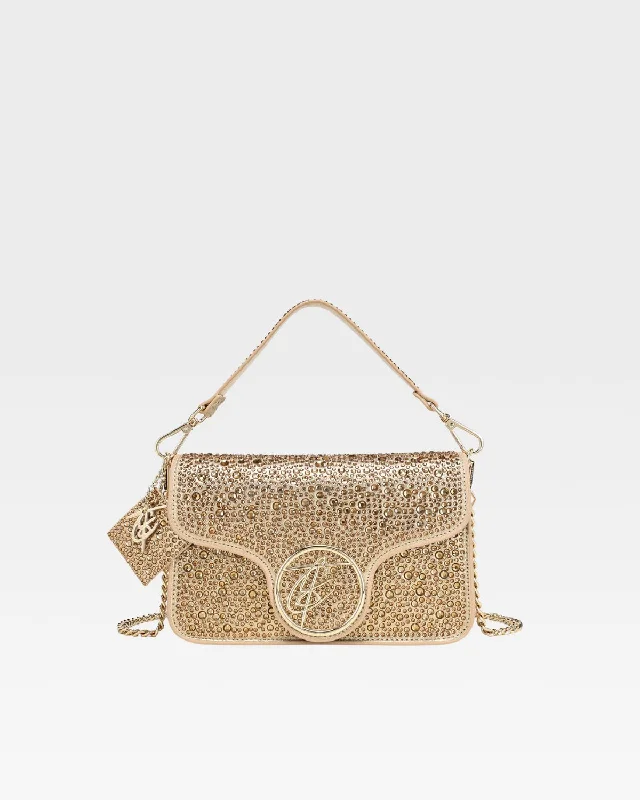 Women's shoulder bag custom special -Glitter Shoulder Bag in Gold