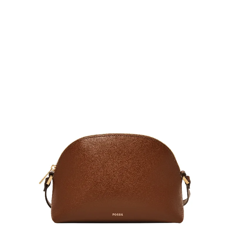 Women's crossbody bags sale -Fossil Women's Bri Leather Dome Crossbody