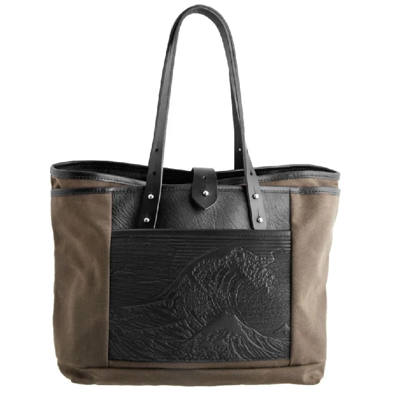 Women's tote bag high-end finish -Everyday Tote, Hokusai Wave