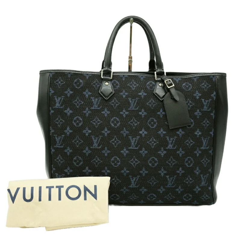 Women's tote bag vibrant colors -Louis Vuitton  Navy Monogram Leather Handbag Tote Bag (Pre-Owned)