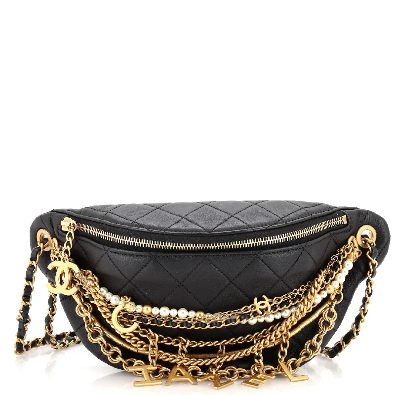 Women's chain bag personal deal -All About Chains Waist Bag Quilted Lambskin