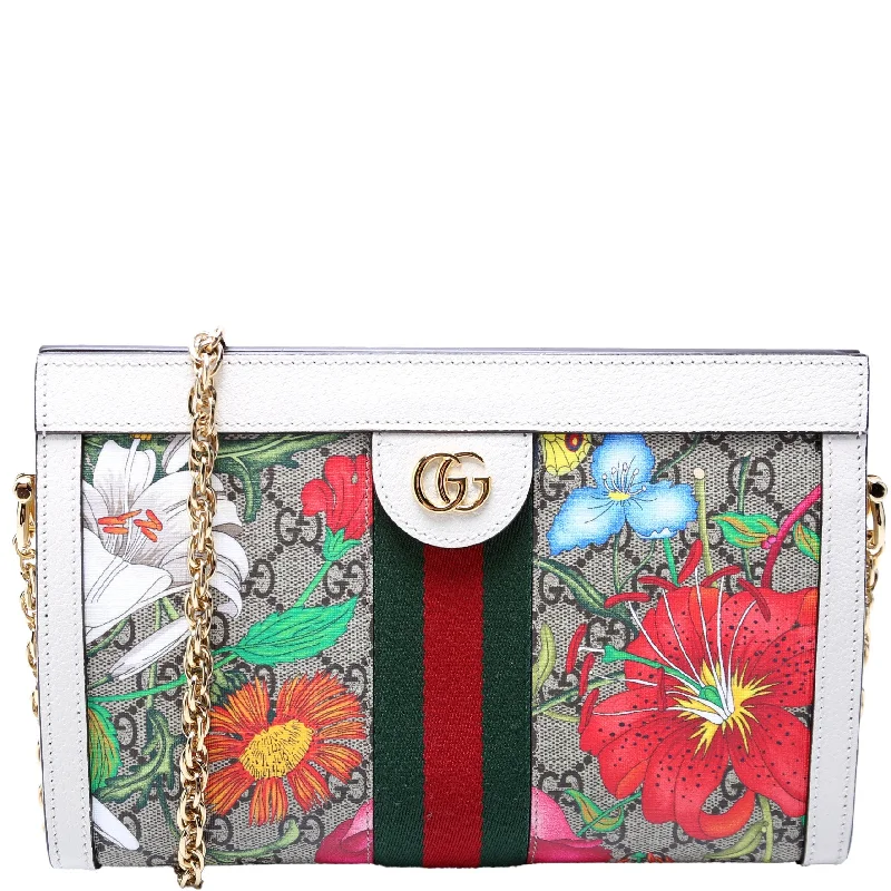 Women's chain bag quality bundle -GG Supreme Flora Ophidia Small Chain