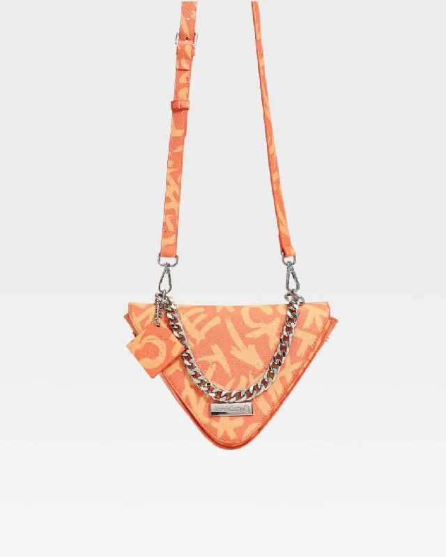 Women's shoulder bag wide strap -Graffiti Shoulder Bag in Orange