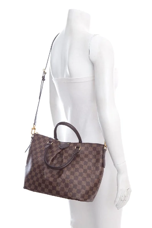 Women's handbags open-top -Louis Vuitton Brown Damier Ebene Siena Handbag