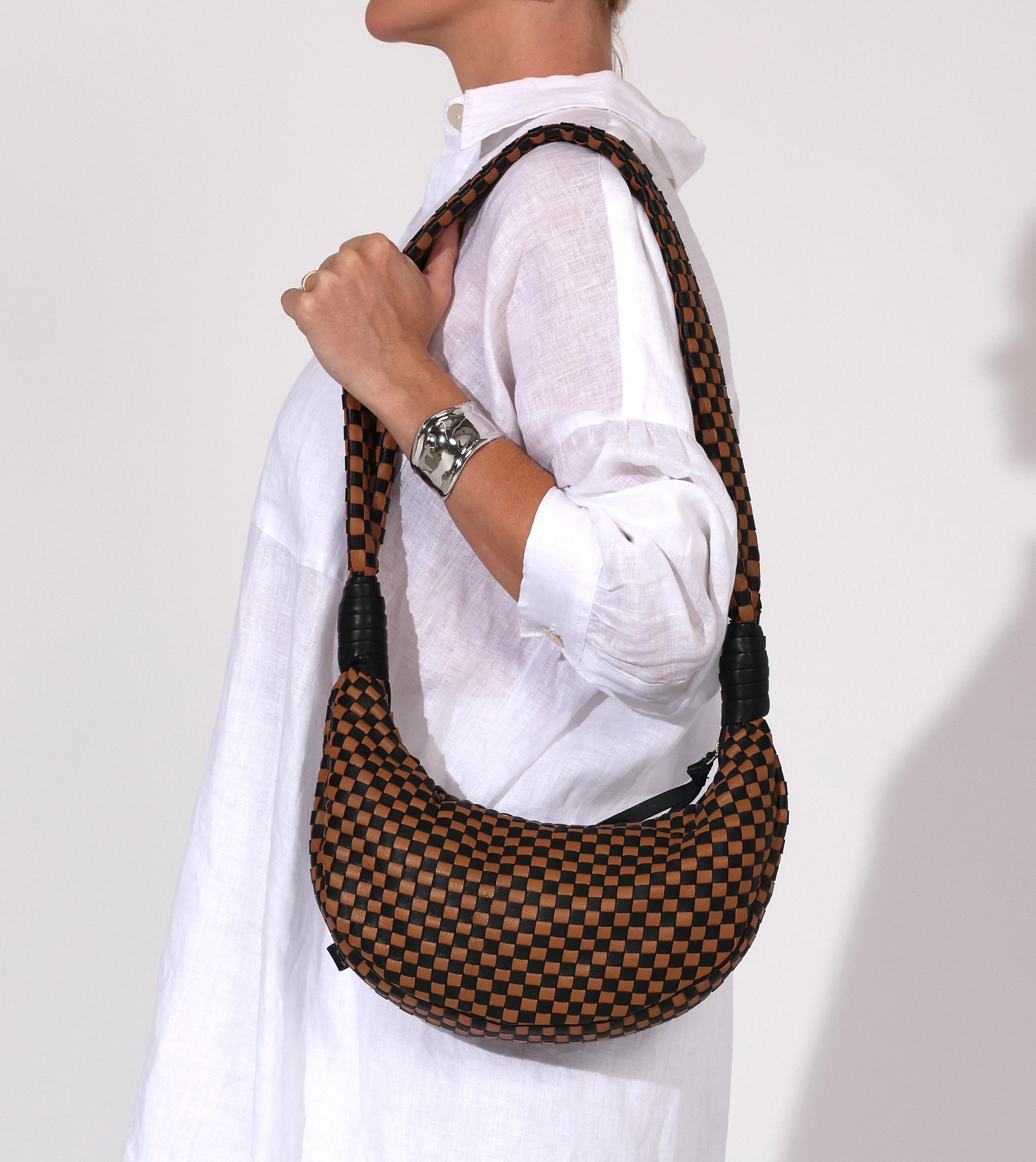 Women's handbags everyday-comfort -Dylan Woven Handbag | Brown Multi