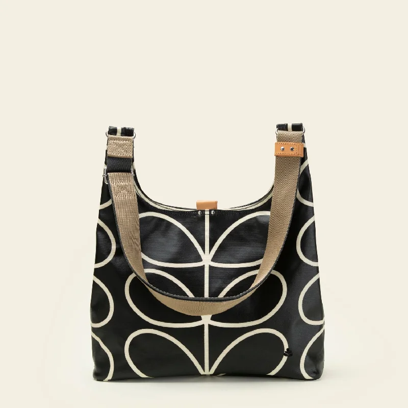 Women's crossbody bags luxury -Midi Crossbody - Linear Stem Liquorice