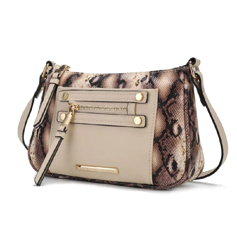 Women's crossbody bags spring-fresh -Essie Snake embossed Vegan Leather Crossbody