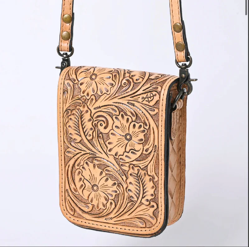 Women's crossbody bags all-season -American Darling Hand Tooled Small Crossbody