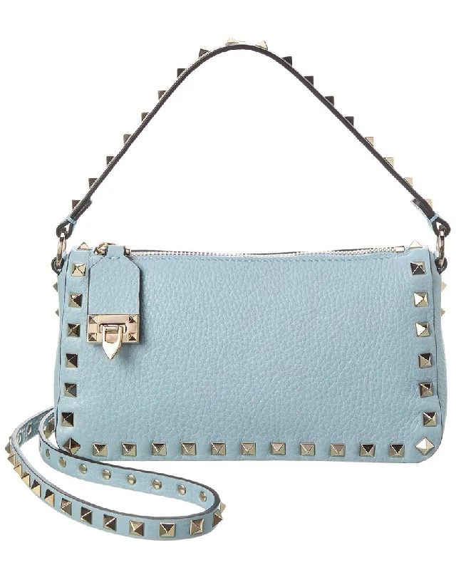 Women's crossbody bags modern-trend -Valentino Rockstud Small Grainy Leather Crossbody