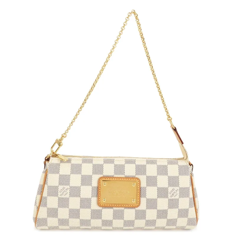 Women's shoulder bag trendy collection -Louis Vuitton Damier Azur Eva 2Way Shoulder Bag Hand Bag N55214