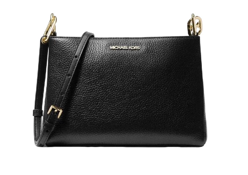 Women's crossbody bags flap -Michael Kors Trisha MK Signature Leather Crossbody Bag