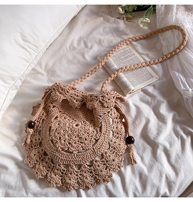 Women's shoulder bag squad pick -Elena Handbags Boho Knitted Shoulder Bag